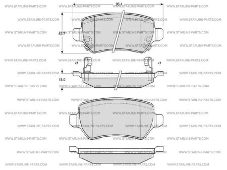 Set placute frana Opel Astra H STARLINE